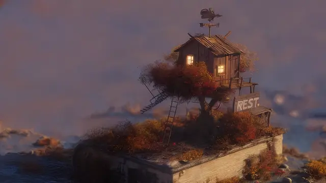 Rest Stop Among the Clouds